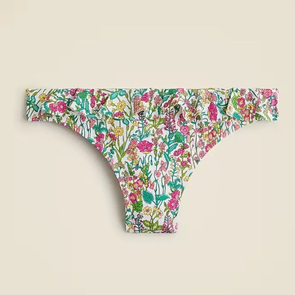 J.Crew Ruffle bikini bottom in Liberty fabric NWT S